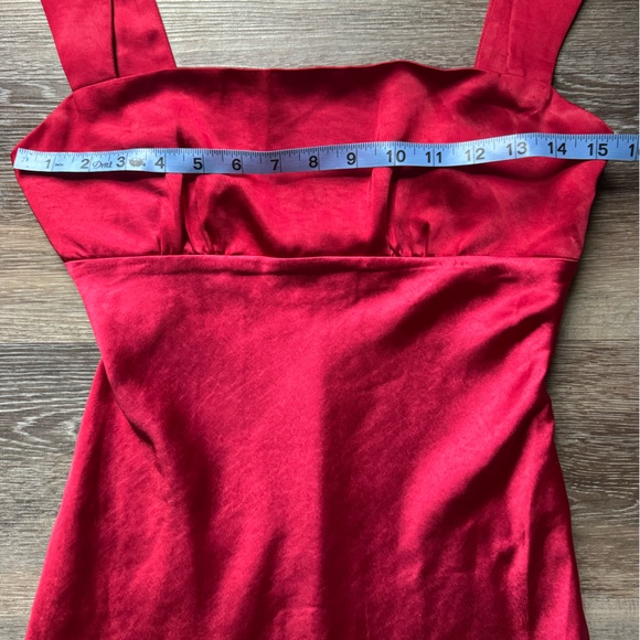 Princess Polly Radioactive satin square neck maxi dress in red 4 - Picture 5 of 9